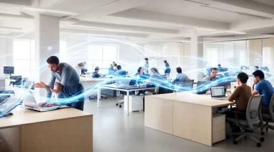 Équipe de développeurs collaborant autour d'un système de design unifié