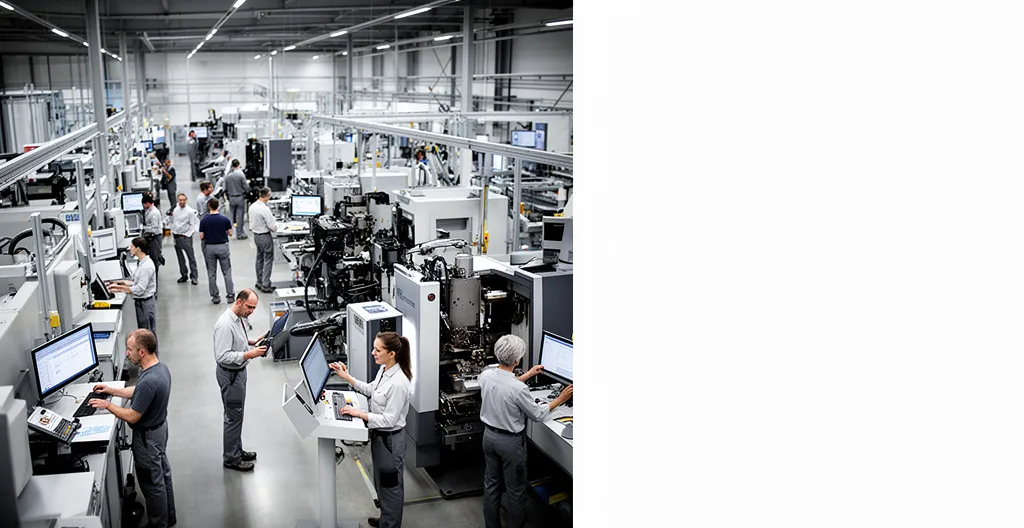 Équipes sur le terrain industriel face à la transformation numérique