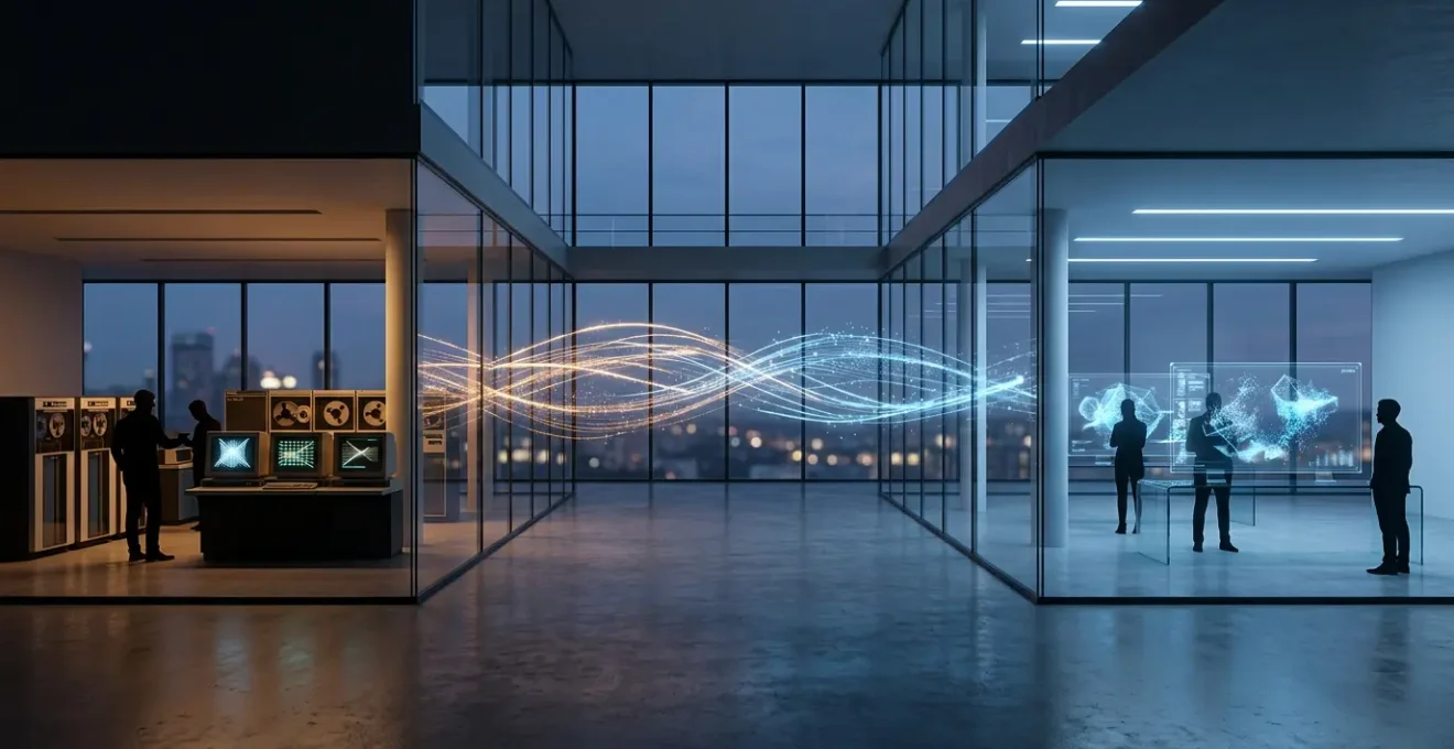 Architecture d'intégration montrant la connexion entre systèmes legacy et modernes