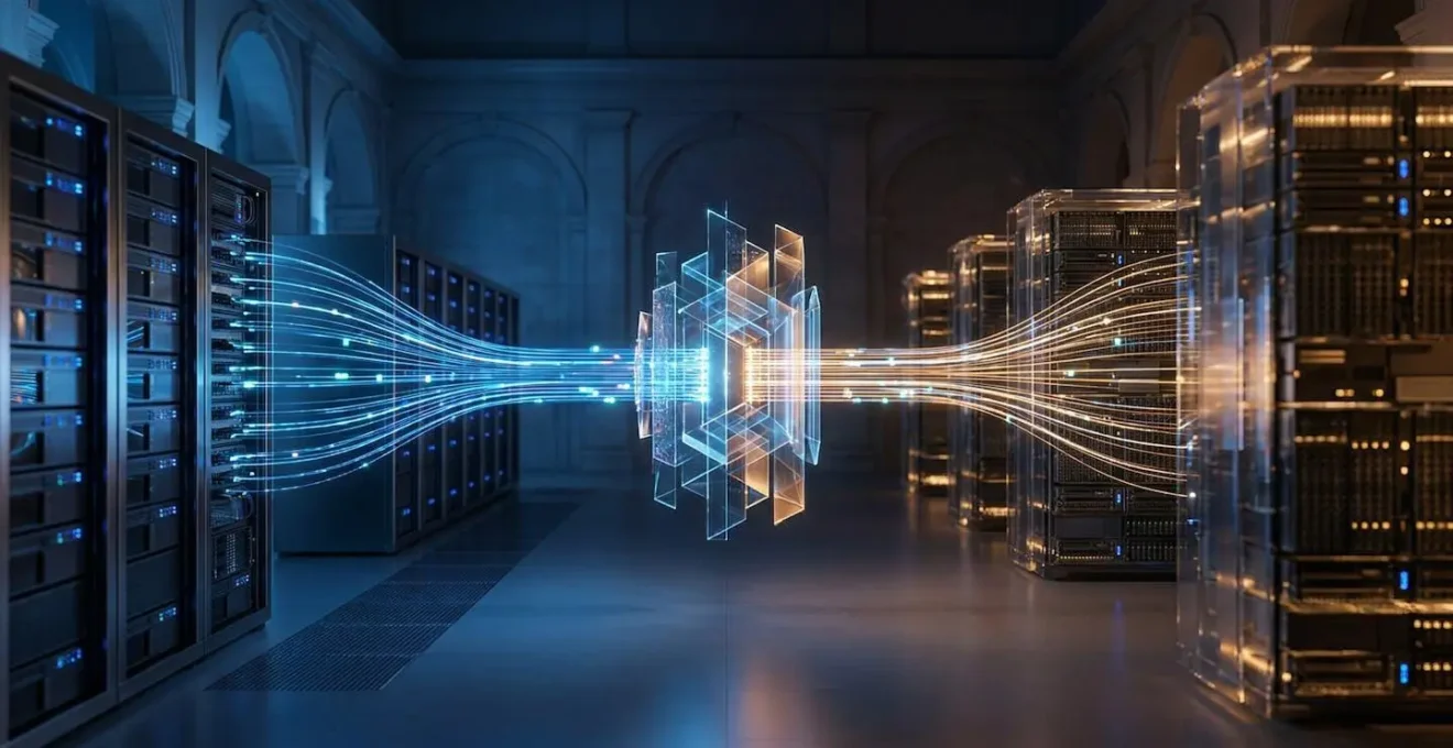 Schéma d'architecture réseau hybride avec interconnexions sécurisées entre clouds souverains et publics